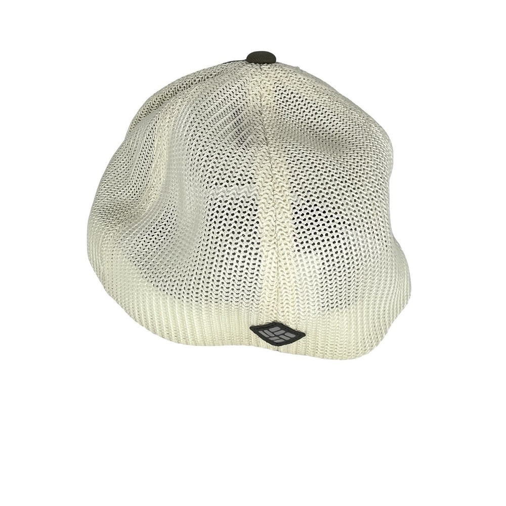 Columbia Unisex L/XL Olive Green Mesh Trucker Hat Flexfit Outdoor Hiking Cap - Picture 4 of 6